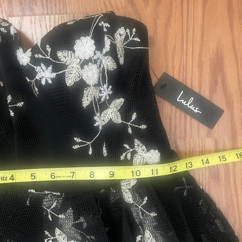 New Lulus Strapless Sweatheart High Low Little Black Dress Homecoming Size XS - Picture 5 of 6